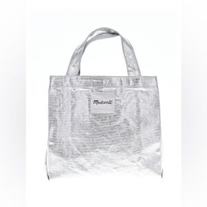 Madewell Metallic Silver Mini Tote